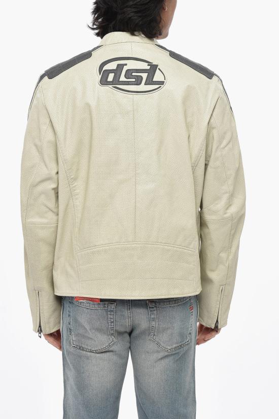  디젤 가죽 자켓 A16681 0AKBA 129 Beige - DIESEL