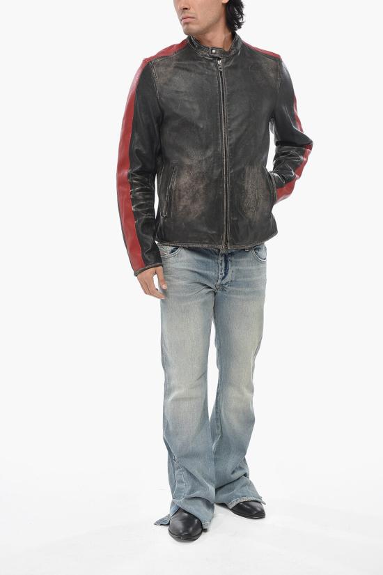  디젤 가죽 자켓 A14841 0NKBI 9XX Black - DIESEL