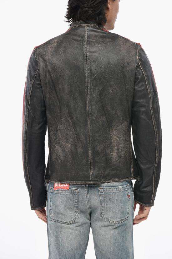  디젤 가죽 자켓 A14841 0NKBI 9XX Black - DIESEL