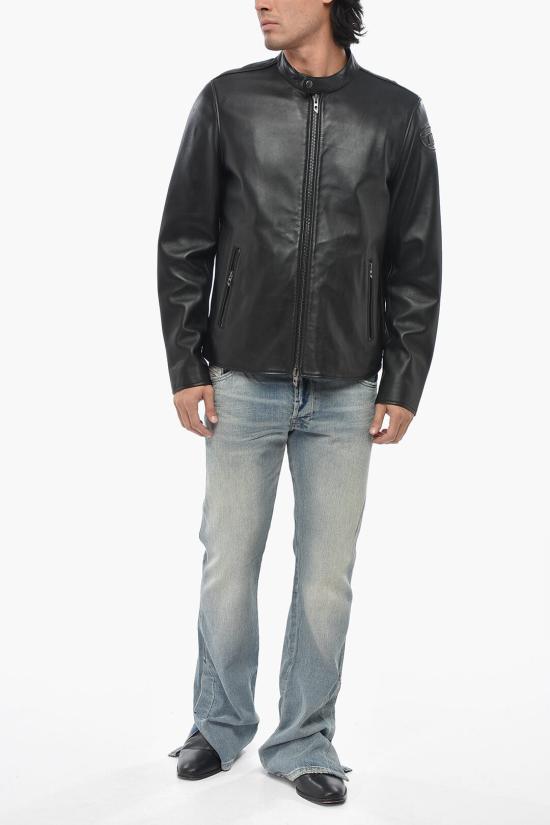  디젤 가죽 자켓 A14436 0AJIR 9XX Black - DIESEL