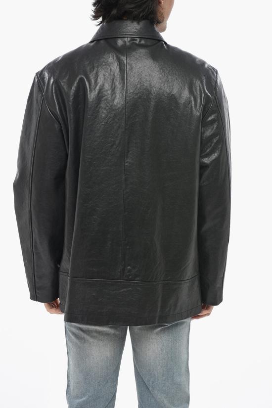  디젤 가죽 자켓 A19572 0QMAD 9XXXY Black - DIESEL