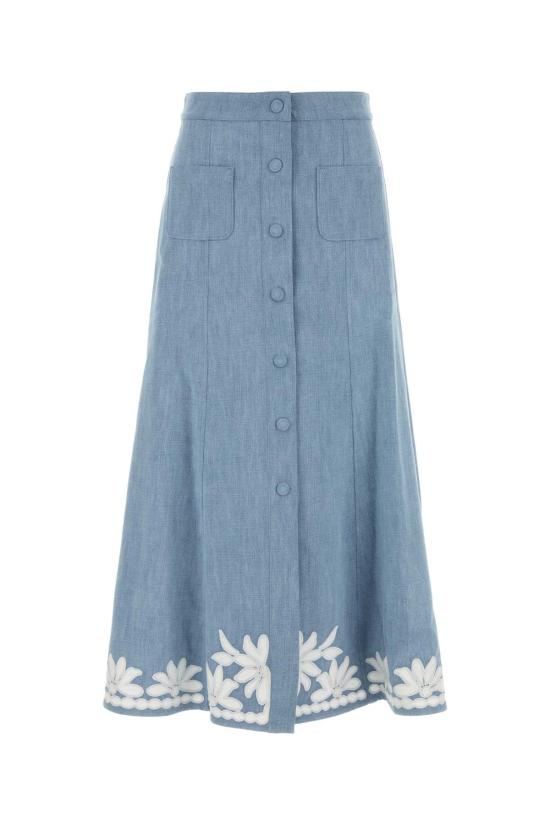 26FW 발렌티노 가라바니 스커트 9B3DD21RA9B 508 Light Blue