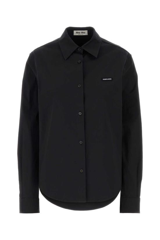 26FW 미우미우 포플린 스트레치 셔츠 MK2061SOOO6472 F0002 Black
