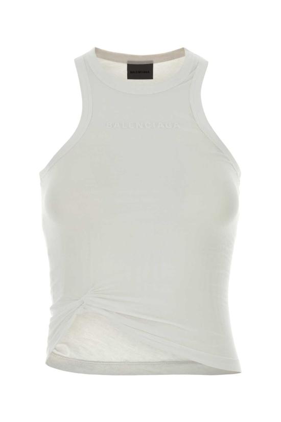 26FW 발렌시아가 민소매 티셔츠 A009E6TUVB2 9000 White