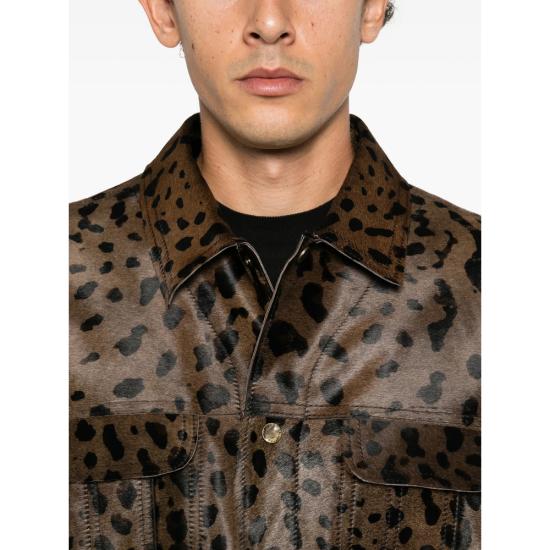 26FW 살바토레 산토로 가죽 자켓 51650 U BROWN BROWN BLACK - SALVATORE SANTORO
