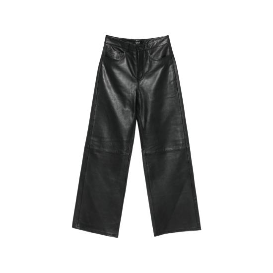 26FW 로이스 가죽 팬츠 3579 8085 SKATER BLACK