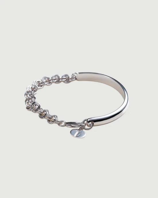  데어 스튜디오 팔찌 Their Studios Noah Solid + Link Bracelet Silver