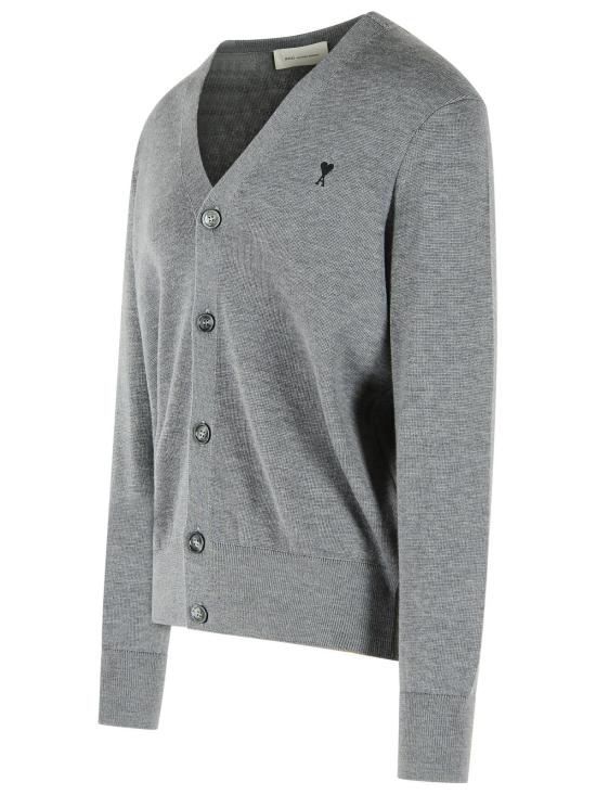 26FW 아미 ADC 울 V넥 가디건 HKC361 001A336 Grey - AMI