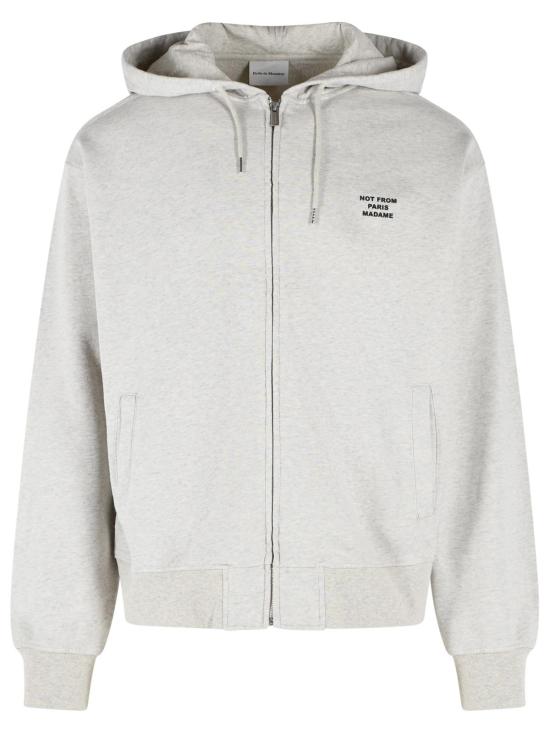 26FW 드롤드무슈 후드 티셔츠 PERM HO207 CO312GY Grey