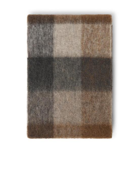 26FW 아크네 스튜디오 모헤어 체크 머플러 CA0084DTJ Brown - ACNE STUDIOS