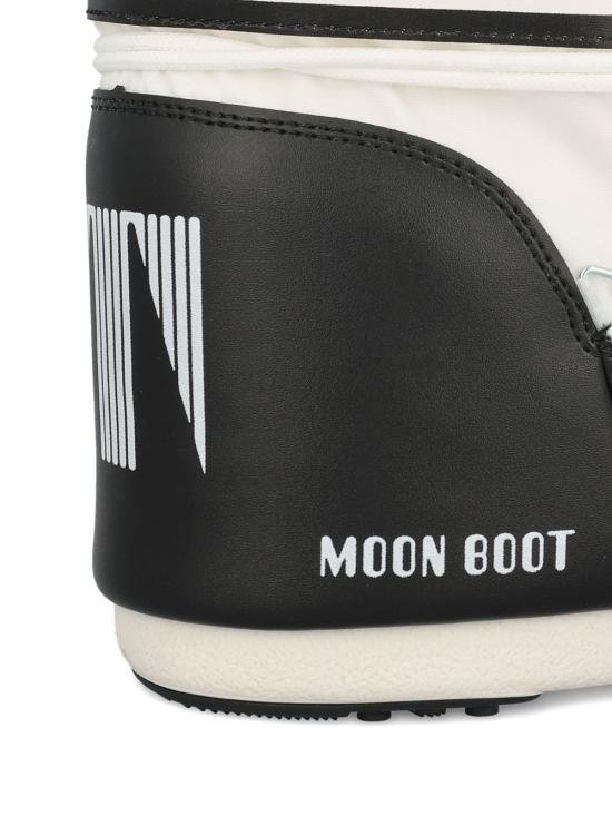 26FW 문부츠 아이콘 나일론 로우 부츠 80D1409340 A001 WHITE BLACK - MOON BOOT