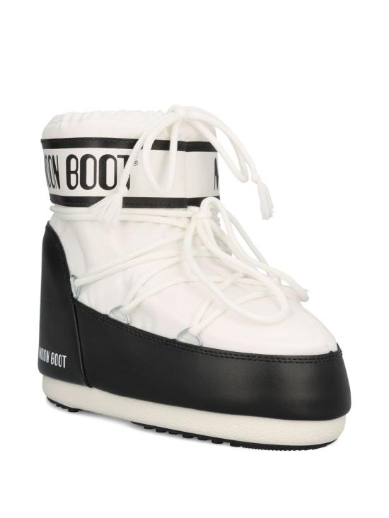 26FW 문부츠 아이콘 나일론 로우 부츠 80D1409340 A001 WHITE BLACK - MOON BOOT