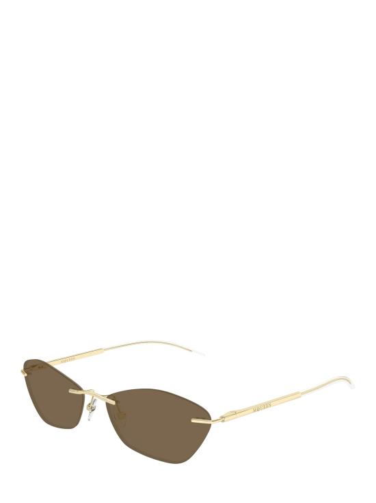 25FW 알렉산더 맥퀸 선글라스 AM0525S 002 GOLD - ALEXANDER MCQUEEN