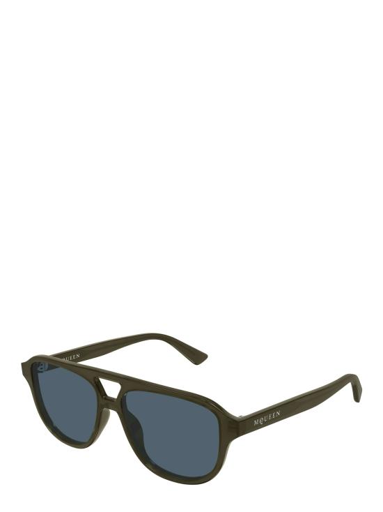 25FW 알렉산더 맥퀸 선글라스 AM0573S 004 GREEN - ALEXANDER MCQUEEN