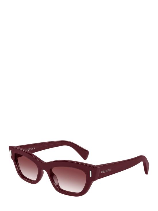 25FW 알렉산더 맥퀸 선글라스 AM0548S 003 BURGUNDY - ALEXANDER MCQUEEN