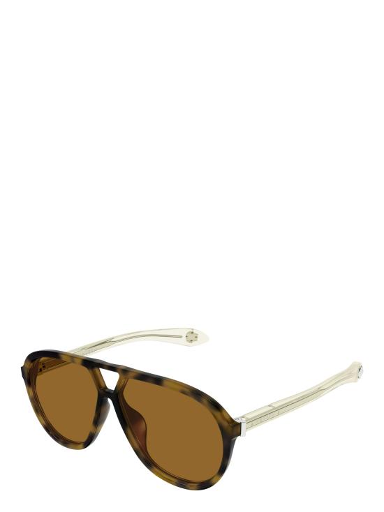 25FW 알렉산더 맥퀸 선글라스 AM0586S 002 HAVANA - ALEXANDER MCQUEEN