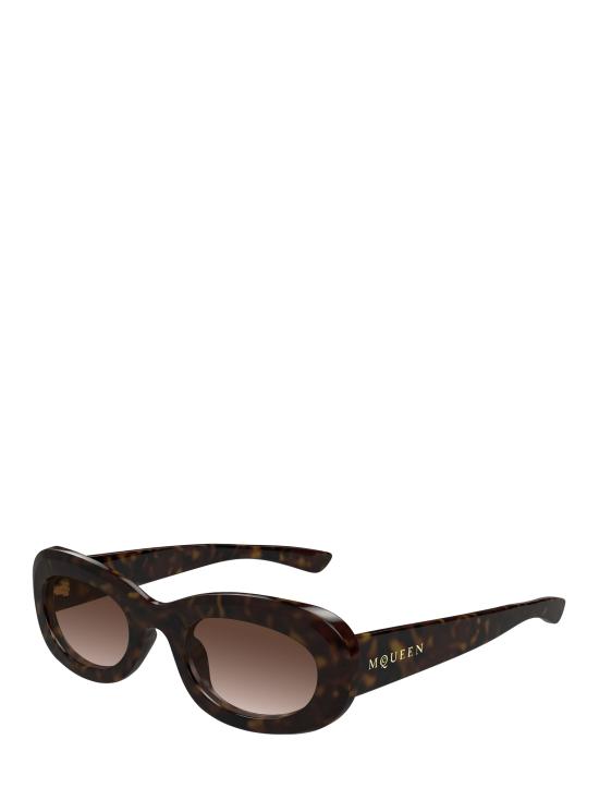25FW 알렉산더 맥퀸 선글라스 AM0527SA 002 HAVANA - ALEXANDER MCQUEEN