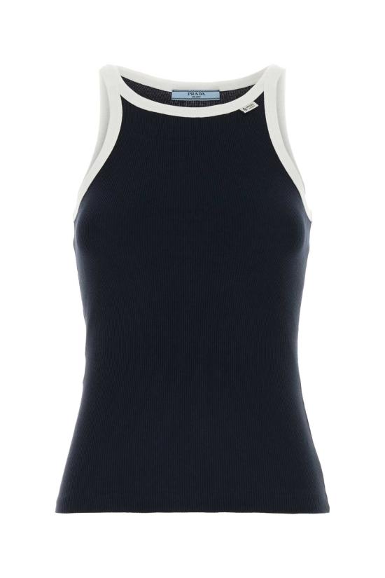 26FW 프라다 민소매 티셔츠 39687SOOO6513 F022X NAVY