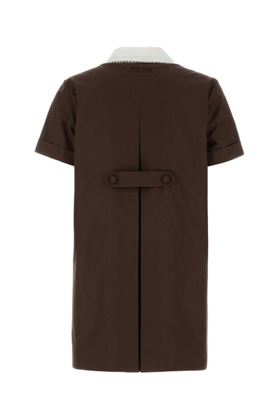 26FW 미우미우 포플린 드레스 MF6401SOOO10RG F0192 Brown - MIU MIU