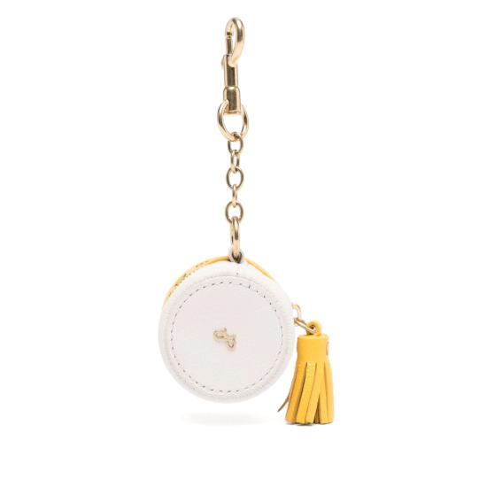 27SS 안야힌드마치 키링 179553 AW230087 CHALK YELLOW WHITE - ANYA HINDMARCH
