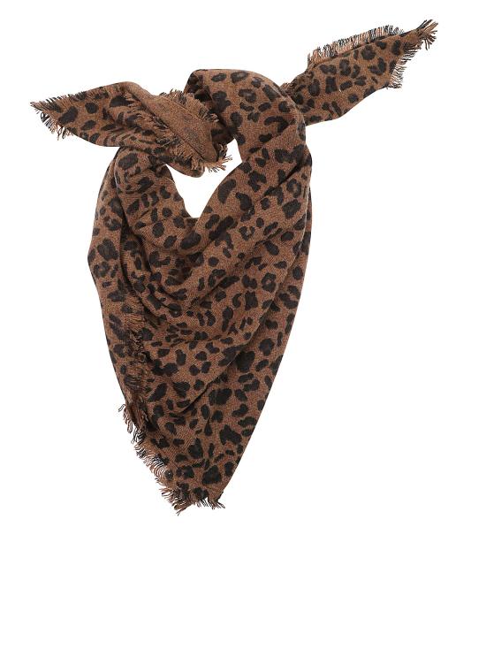 26FW 쿠즈텡 머플러/스카프 3954 HACHIKO LEOPARD 2261 BROWN