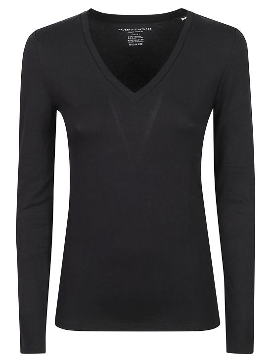 26FW 마제스틱필라쳐 긴팔 티셔츠 H26M001 FTS010 002 BLACK