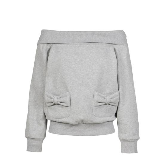 26FW 샌디리앙 긴팔 티셔츠 F26T182 F435 HEATHER GREY DOM