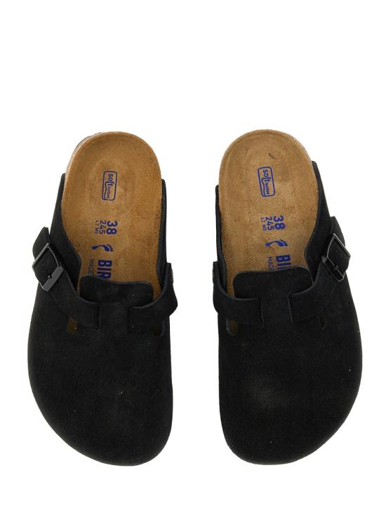 26FW 버켄스탁 보스턴 소프트 풋베드 스웨이드 레더 660473 BLACK NERO - BIRKENSTOCK
