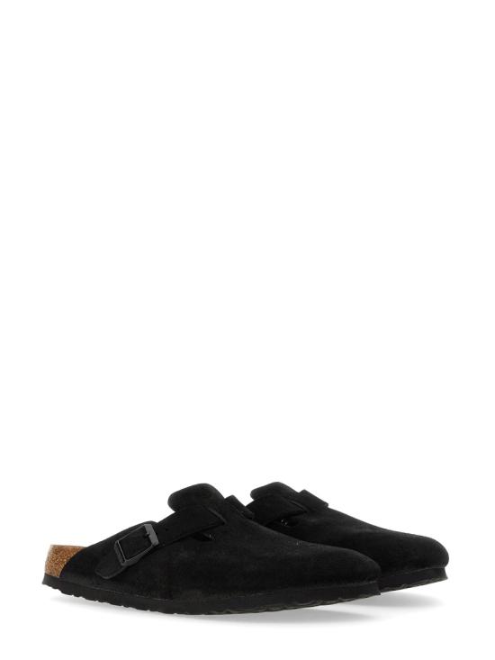 26FW 버켄스탁 보스턴 소프트 풋베드 스웨이드 레더 660473 BLACK NERO - BIRKENSTOCK