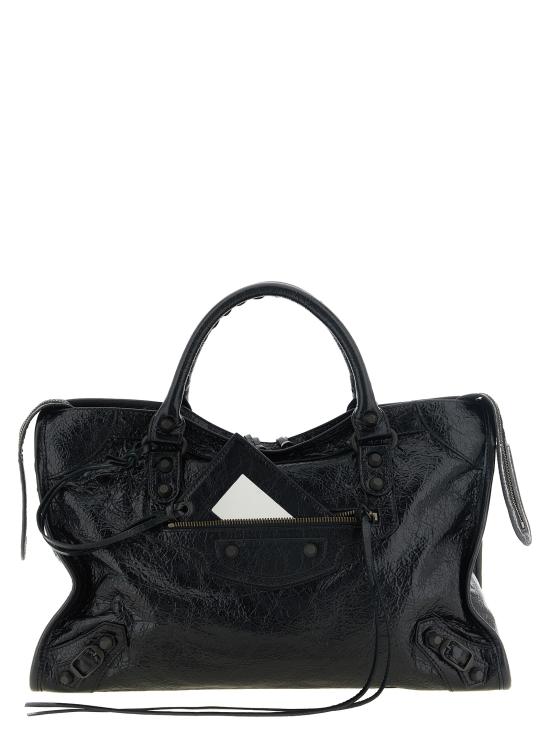 26FW 발렌시아가 르 시티 백 8657602ACFH1000 Black