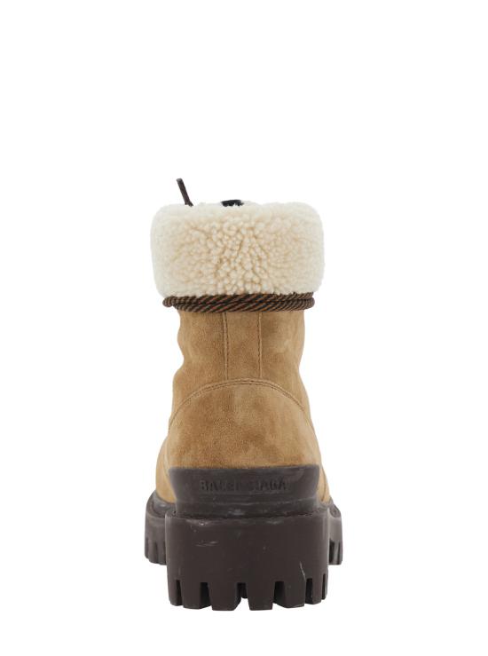 26FW 발렌시아가 컴뱃 스트라이크 스웨이드 시어링 윈터 부츠 A006QFWCG822290 Brown - BALENCIAGA