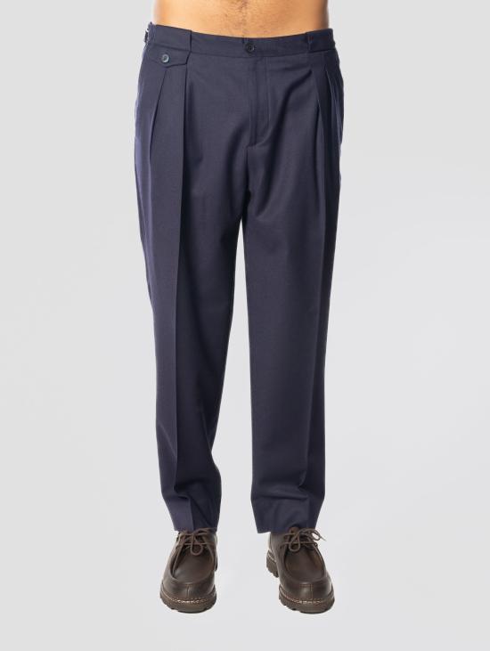 26FW 브릴리아1949 팬츠 Lana Vergine con Pinces Blu의 Pantaloni
