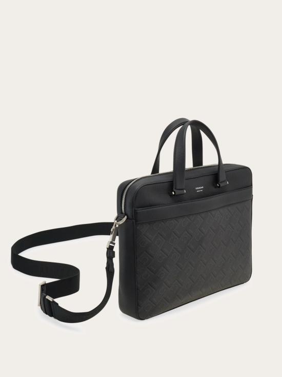 26FW 살바토레 페라가모 토트백 241723 781303 BLACK GRAY DOM