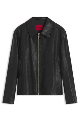 26FW 휴고보스 가죽 자켓 50568644 001 BLACK DOM