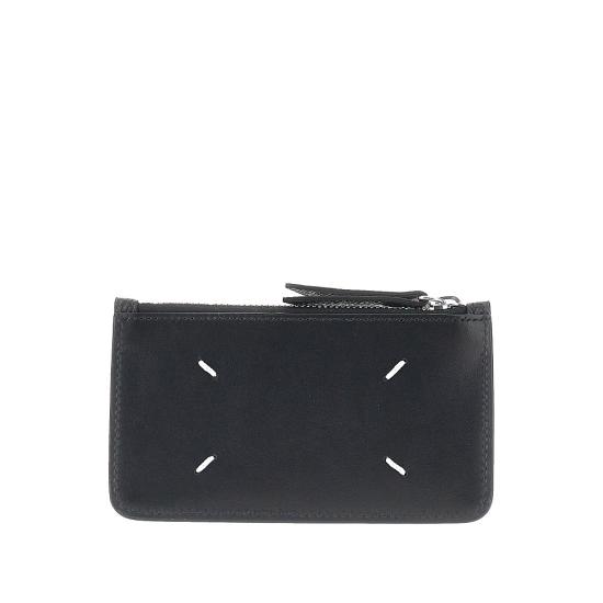 26FW 마르지엘라 보빈 레더 지퍼 카드 홀더 SA1VX0008P4745 Black