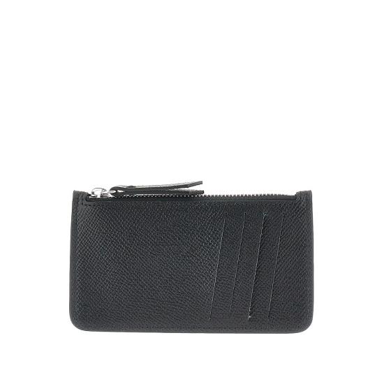 26FW 마르지엘라 보빈 레더 지퍼 카드 홀더 SA1VX0008P4745 Black - MAISON MARGIELA
