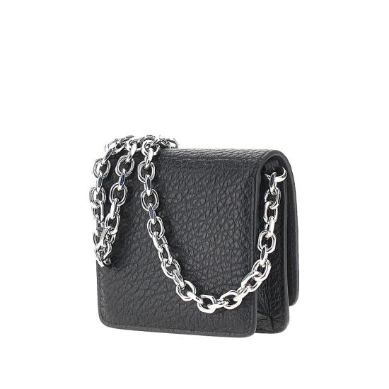 26FW 마르지엘라 스몰 레더 체인 지갑 SA3UI0009P4455 Black - MAISON MARGIELA