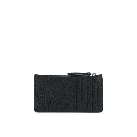 26FW 마르지엘라 스티치 레더 지퍼 카드 홀더 S56UI0143P4455 Black
