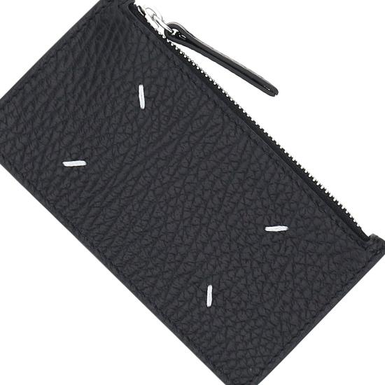 26FW 마르지엘라 스티치 레더 지퍼 카드 홀더 S56UI0143P4455 Black - MAISON MARGIELA