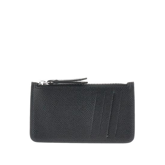 26FW 마르지엘라 보빈 레더 지퍼 카드 홀더 SA1VX0008P4745 Black - MAISON MARGIELA