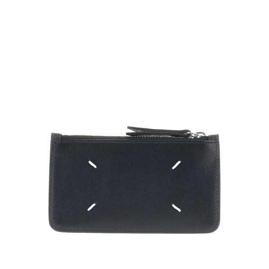 26FW 마르지엘라 보빈 레더 지퍼 카드 홀더 SA1VX0008P4745 Black