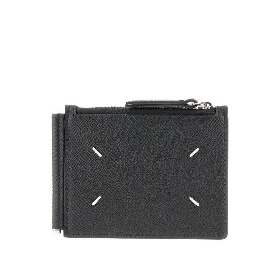26FW 마르지엘라 보빈 레더 머니 클립 지갑 SA1UI0018P4745 Black