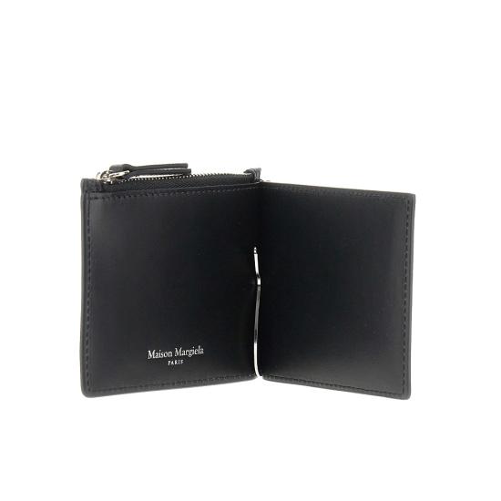 26FW 마르지엘라 보빈 레더 머니 클립 지갑 SA1UI0018P4745 Black - MAISON MARGIELA