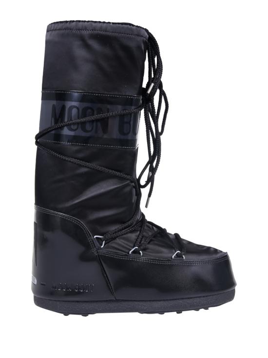 26FW 문부츠 아이콘 글랜스 플래티넘 새틴 부츠 80D1401680 N001 BLACK
