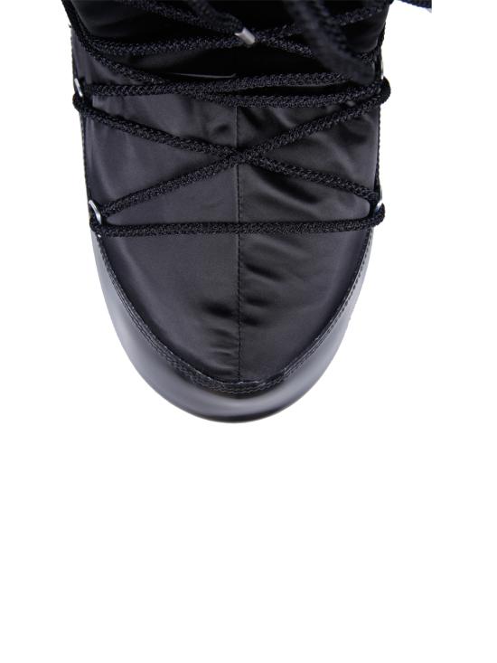 26FW 문부츠 아이콘 글랜스 플래티넘 새틴 부츠 80D1401680 N001 BLACK - MOON BOOT