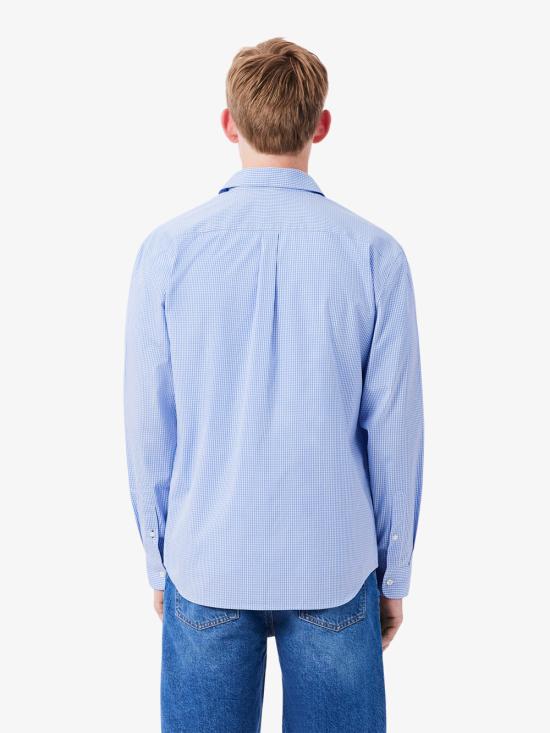 26FW 라코스테 긴팔 셔츠 CH8857 2QB TURQUIN BLUE WHITE - LACOSTE