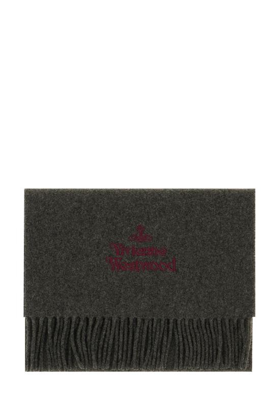 26FW 비비안웨스트우드 자수 로고 머플러 81030007W00Q7 P401 Grey