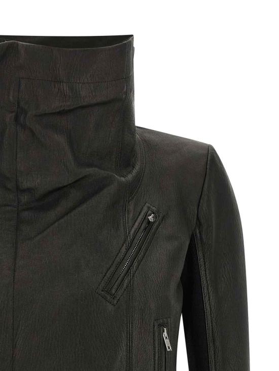  릭 오웬스 클래식 바이커 하이넥 집업 자켓 RP02F5708LBK09 BLACK - RICK OWENS