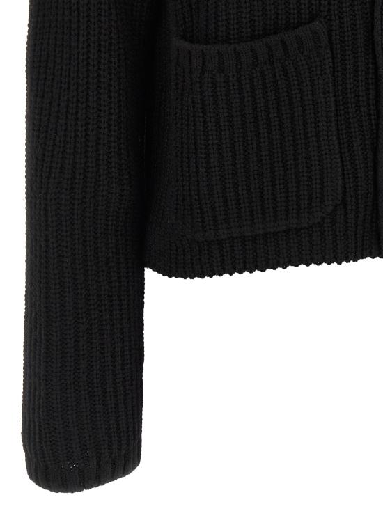 26FW 칼하트 WIP 로고 패치 골지 가디건 I035379 89XX BLACK DOM - CARHARTT WIP