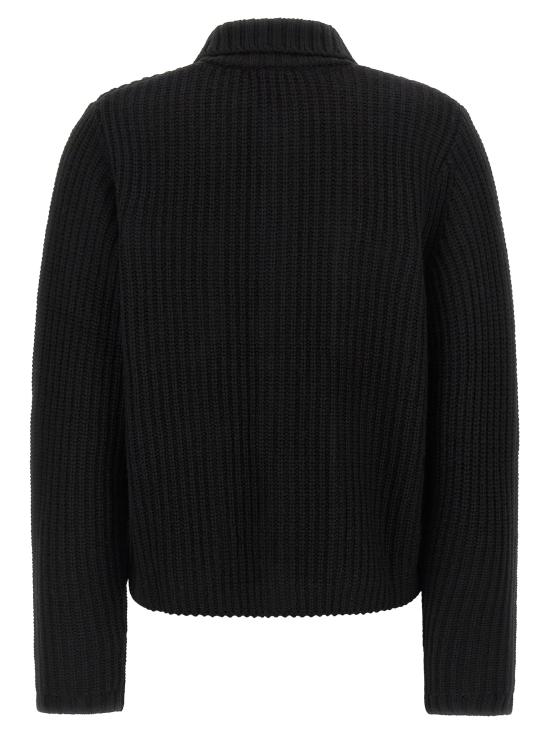 26FW 칼하트 WIP 로고 패치 골지 가디건 I035379 89XX BLACK DOM - CARHARTT WIP